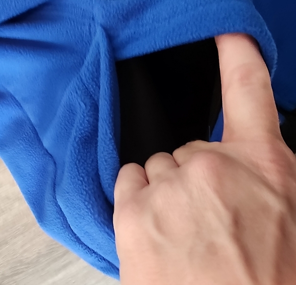 Athletic Works blue and black fleece zip-up jacket - Picture 6 of 8